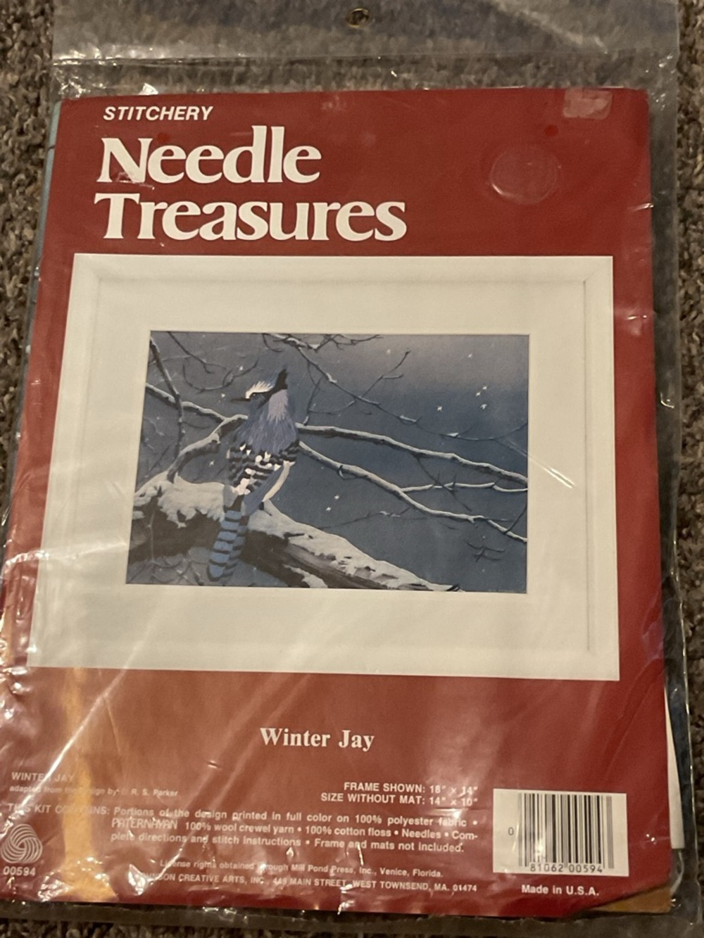 Stitchery Needle Treasures "Winter Jay" Needlepoint Kit